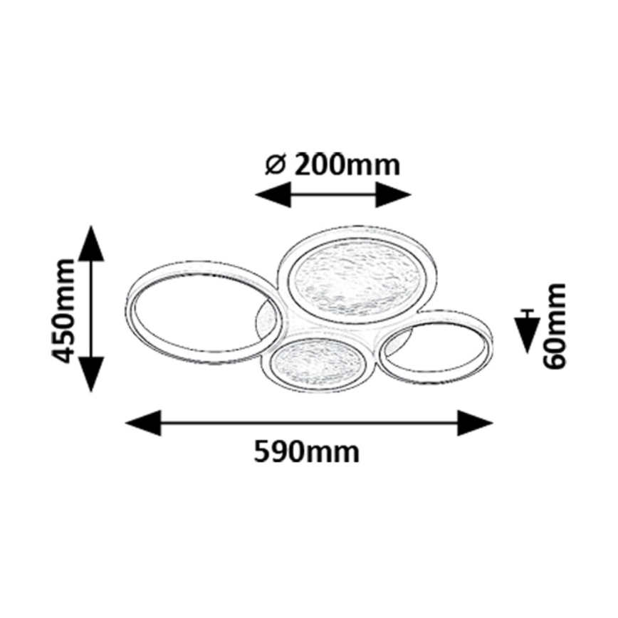 Rabalux - Plafón LED regulable LED/40W/230V 3000-6500K + control remoto