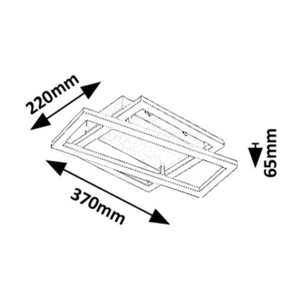 Rabalux - Plafón LED/24W/230V 3000K 22x37 cm