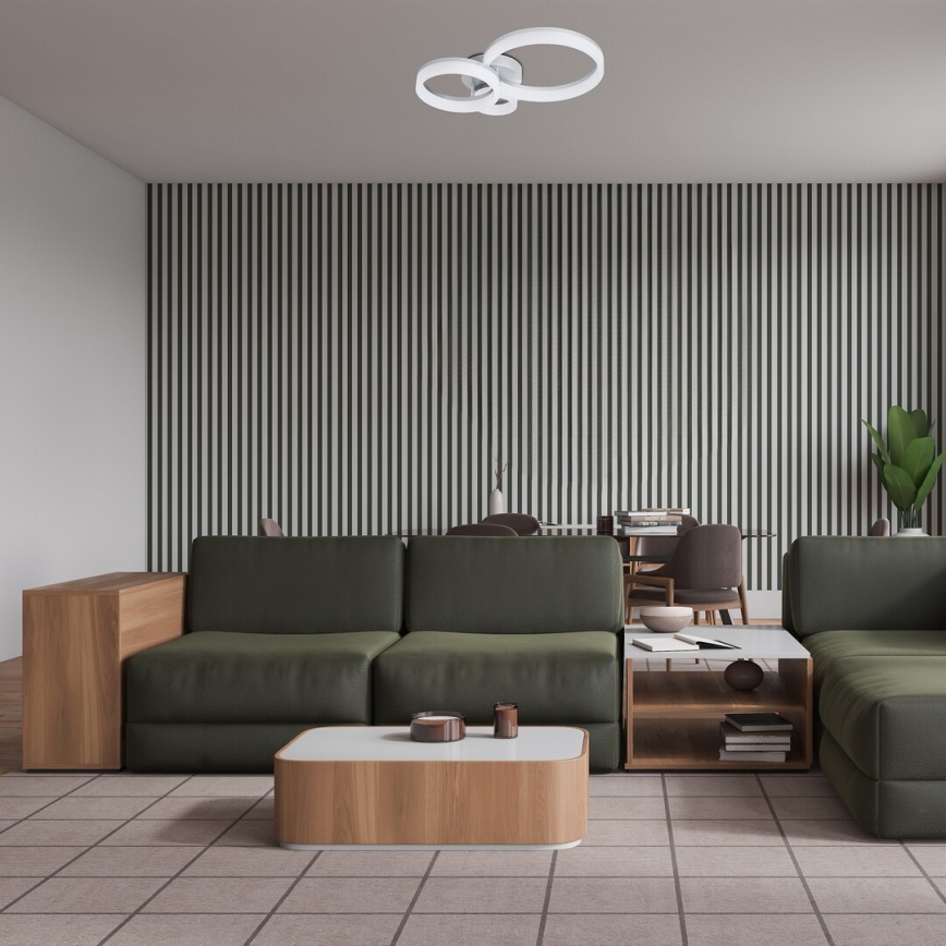 Rabalux - Plafón LED/24W/230V 3000/4000/6500K 38x51 cm cromo mate
