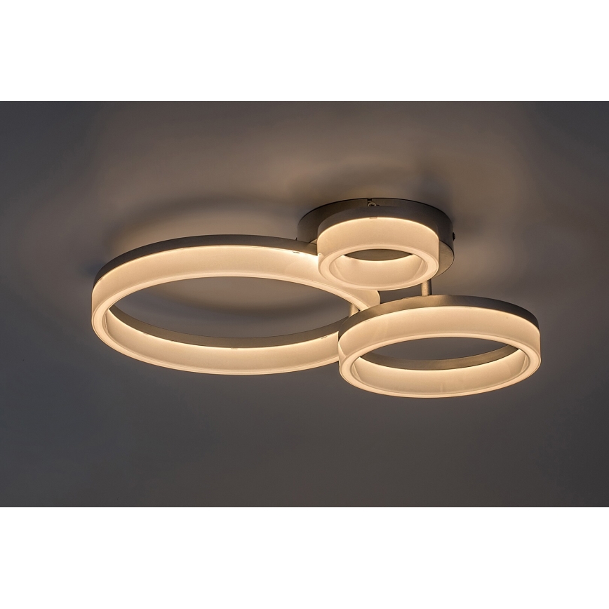 Rabalux - Plafón LED/24W/230V 3000/4000/6500K 38x51 cm cromo mate