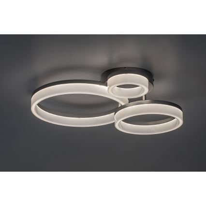 Rabalux - Plafón LED/24W/230V 3000/4000/6500K 38x51 cm cromo mate