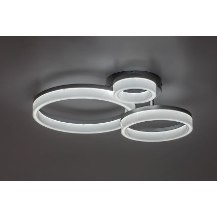 Rabalux - Plafón LED/24W/230V 3000/4000/6500K 38x51 cm cromo mate