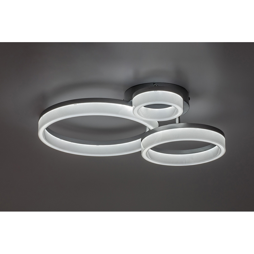 Rabalux - Plafón LED/24W/230V 3000/4000/6500K 38x51 cm cromo mate