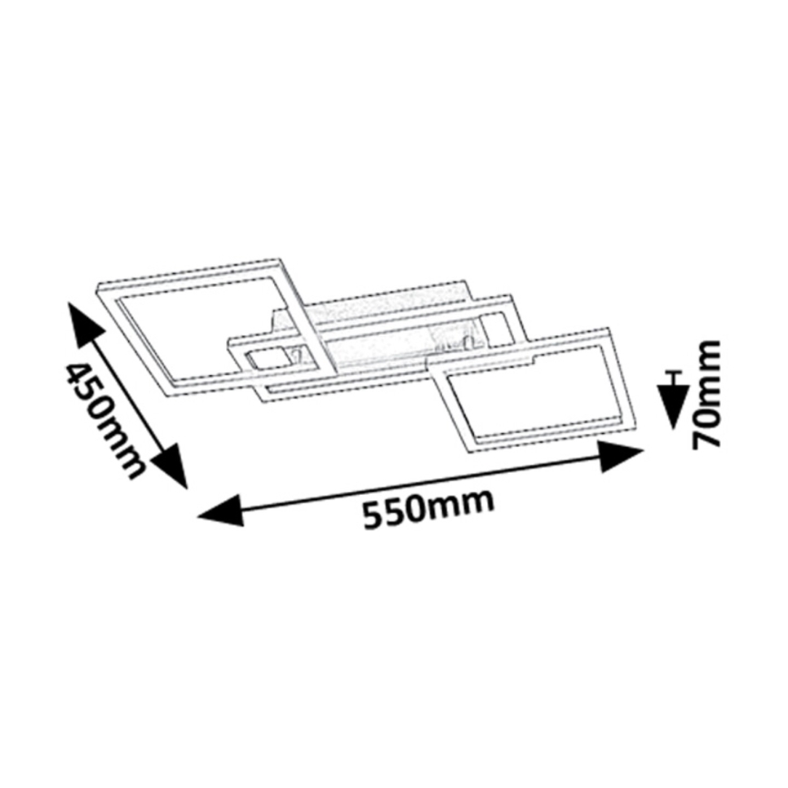 Rabalux - Luminaria de techo LED regulable LED/40W/230V 3000-6500K 45x55 cm + mando a distancia