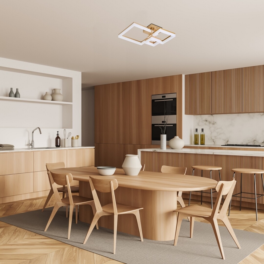 Rabalux - Plafón LED LED/22W/230V 3000/4000/6500K dorado 47x47 cm