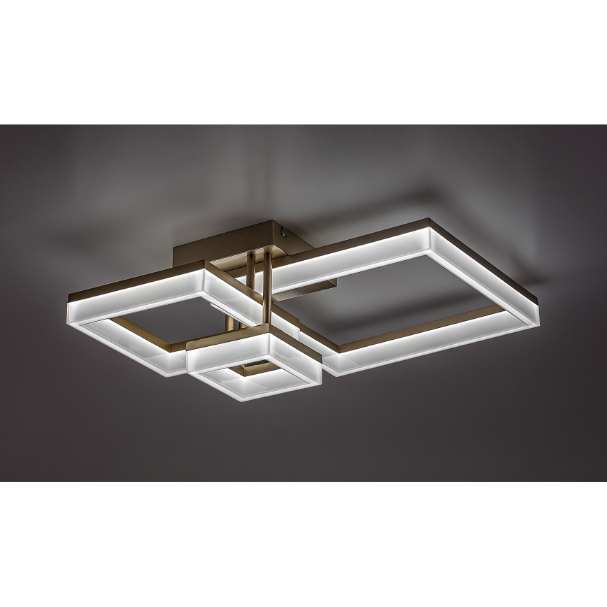 Rabalux - Plafón LED LED/22W/230V 3000/4000/6500K dorado 47x47 cm