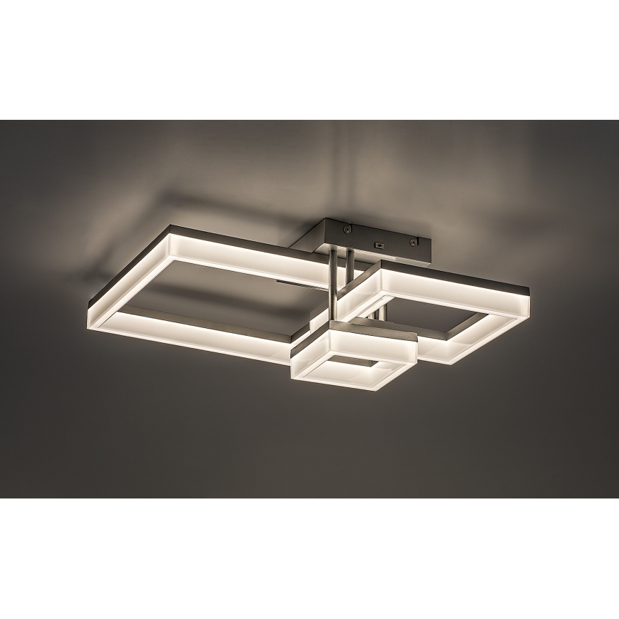 Rabalux - Plafón LED LED/22W/230V 3000/4000/6500K cromo mate 47x47 cm