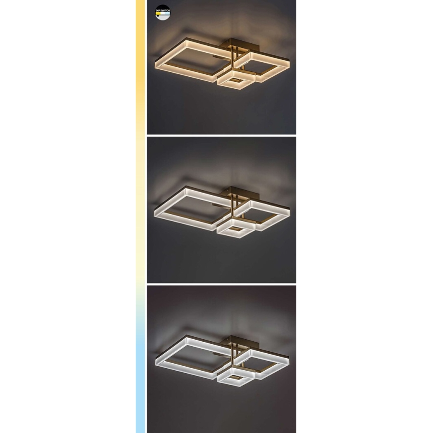 Rabalux - Plafón LED LED/22W/230V 3000/4000/6500K cromo mate 47x47 cm
