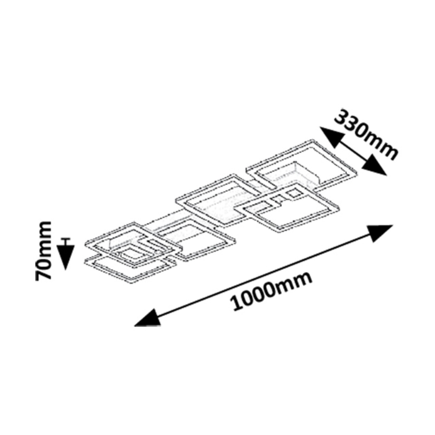 Rabalux - Plafón LED regulable LED/40W/230V 3000-6500K + control remoto
