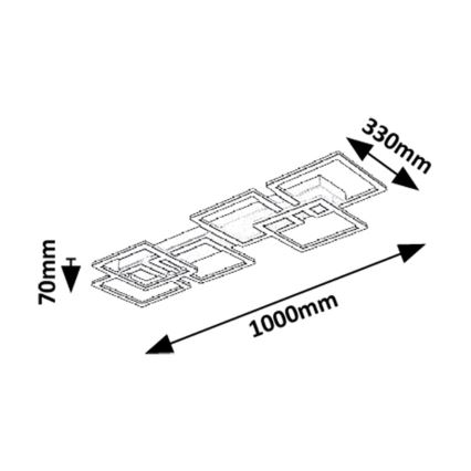 Rabalux - Luminaria LED regulable para techo LED/40W/230V 3000-6500K 33x100 cm + mando a distancia
