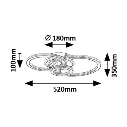 Rabalux - Luminaria de techo LED regulable LED/40W/230V 3000-6500K + control remoto 35x52 cm