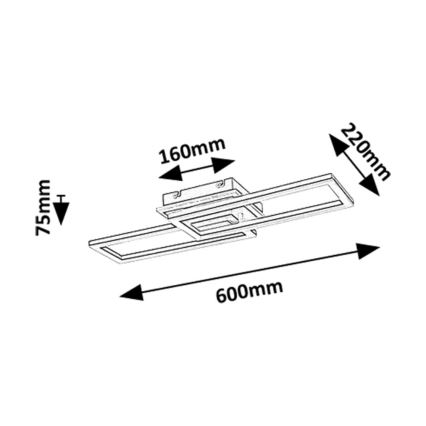 Rabalux - Luminaria de techo regulable LED/30W/230V 3000-6500K + control remoto, longitud 60 cm