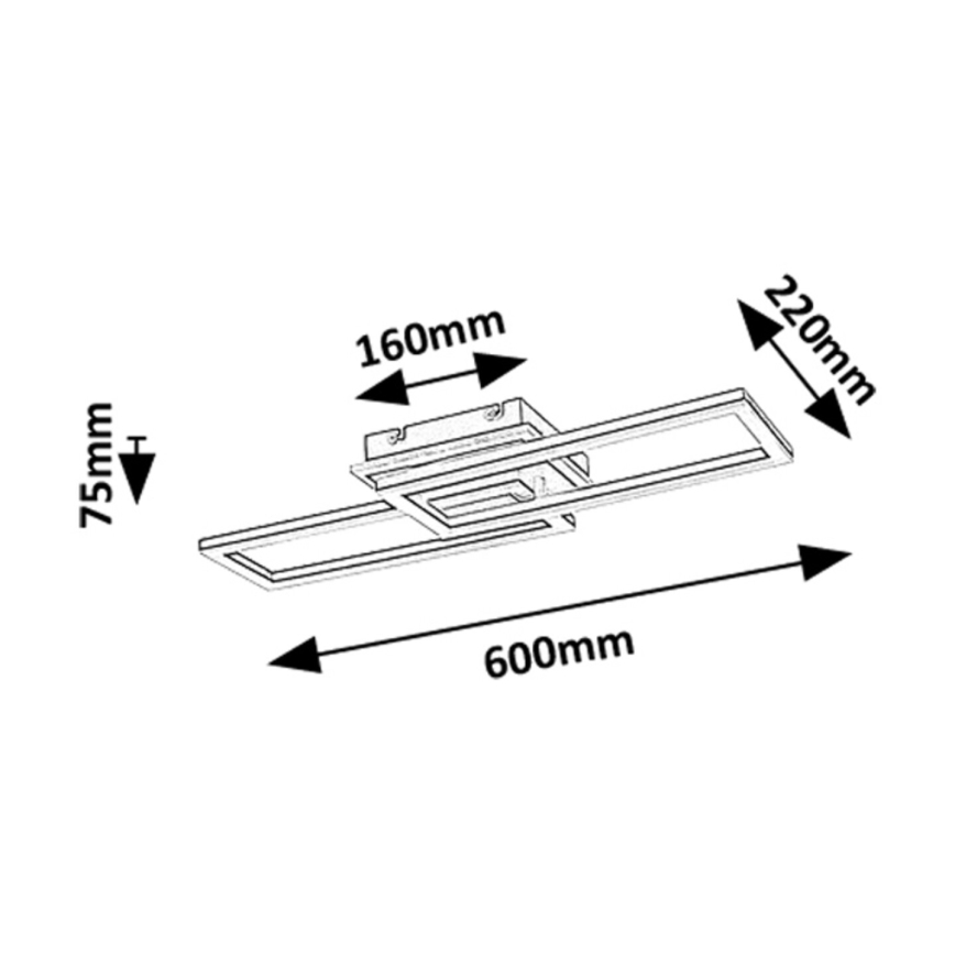 Rabalux - Luminaria de techo regulable LED/30W/230V 3000-6500K + control remoto, longitud 60 cm