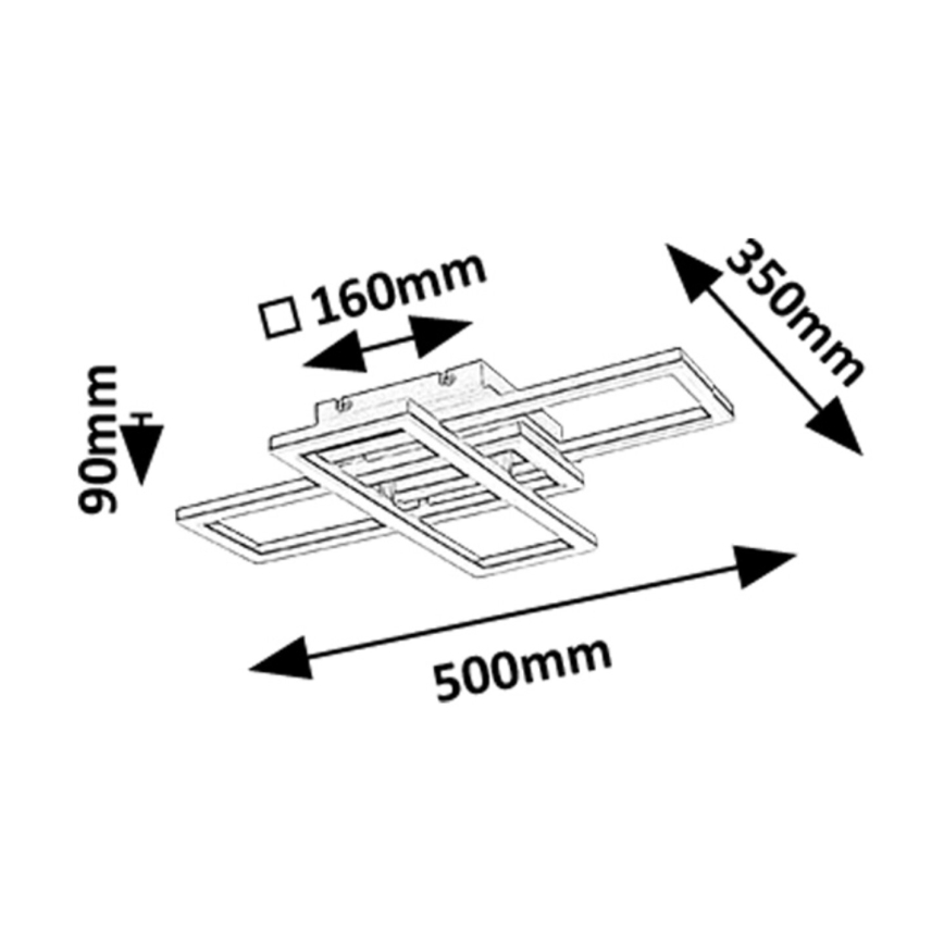 Rabalux - Plafón LED regulable LED/40W/230V 3000-6500K + mando a distancia 35x50 cm