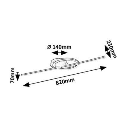 Rabalux - Luminaria de techo LED/24W/230V 4000K, longitud 82 cm