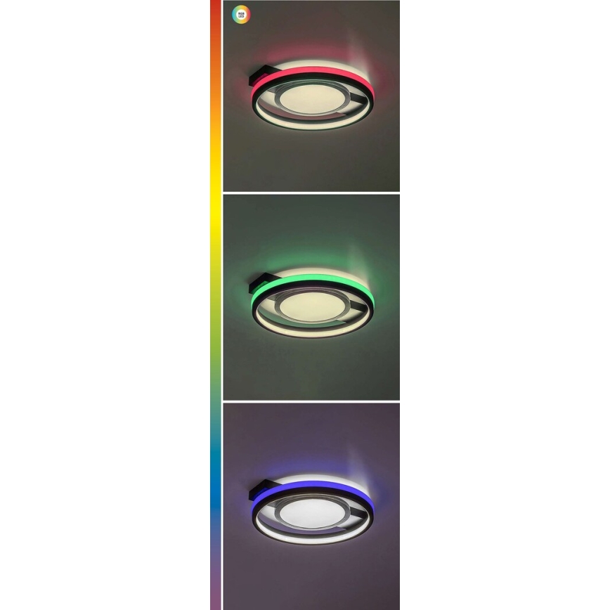 Rabalux - Luminaria LED RGB regulable de techo LED/40 W/230 V 3000-6500 K con mando a distancia Ø 43 cm