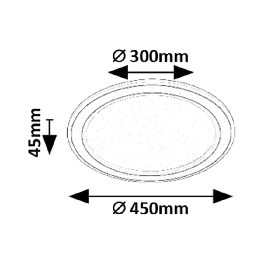 Lámpara de techo LED RGB regulable LED/22W/230V 3000–6500K Ø 45 cm + mando a distancia