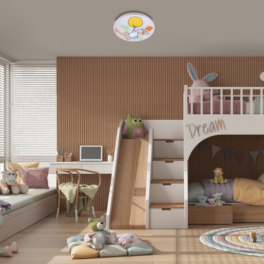 Rabalux - Lámpara de techo infantil LED/24W/230V 3000K, diámetro 37,5 cm