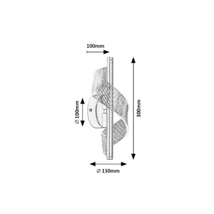 Rabalux - Aplique de pared LED 6 W, 230 V, 3000 K