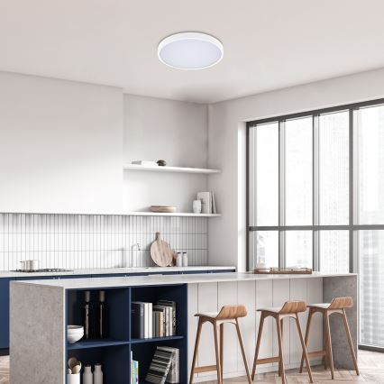 Rabalux - Plafón de baño LED regulable LED/36W/230V 3000-6000K IP44 d. 42 cm blanco + mando a distancia