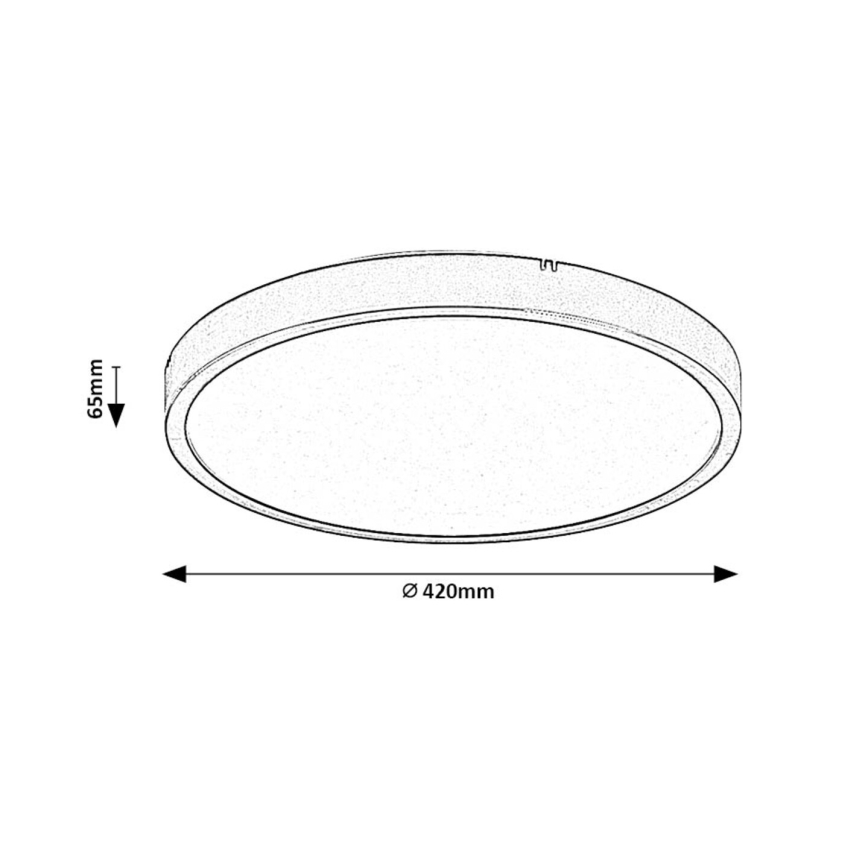 Rabalux - Plafón de baño LED RGB regulable LED/36W/230V 3000-6000K Wi-Fi Tuya IP44 d. 42 cm blanco