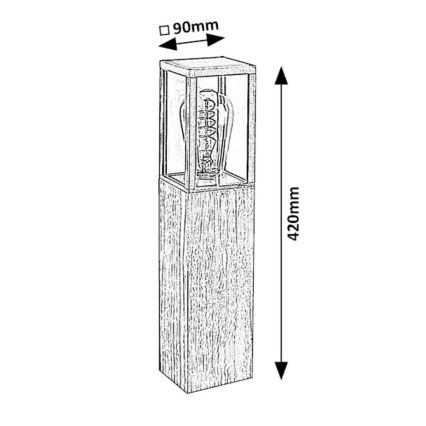 Rabalux - Lámpara de exterior 1xE27/60W/230V IP44