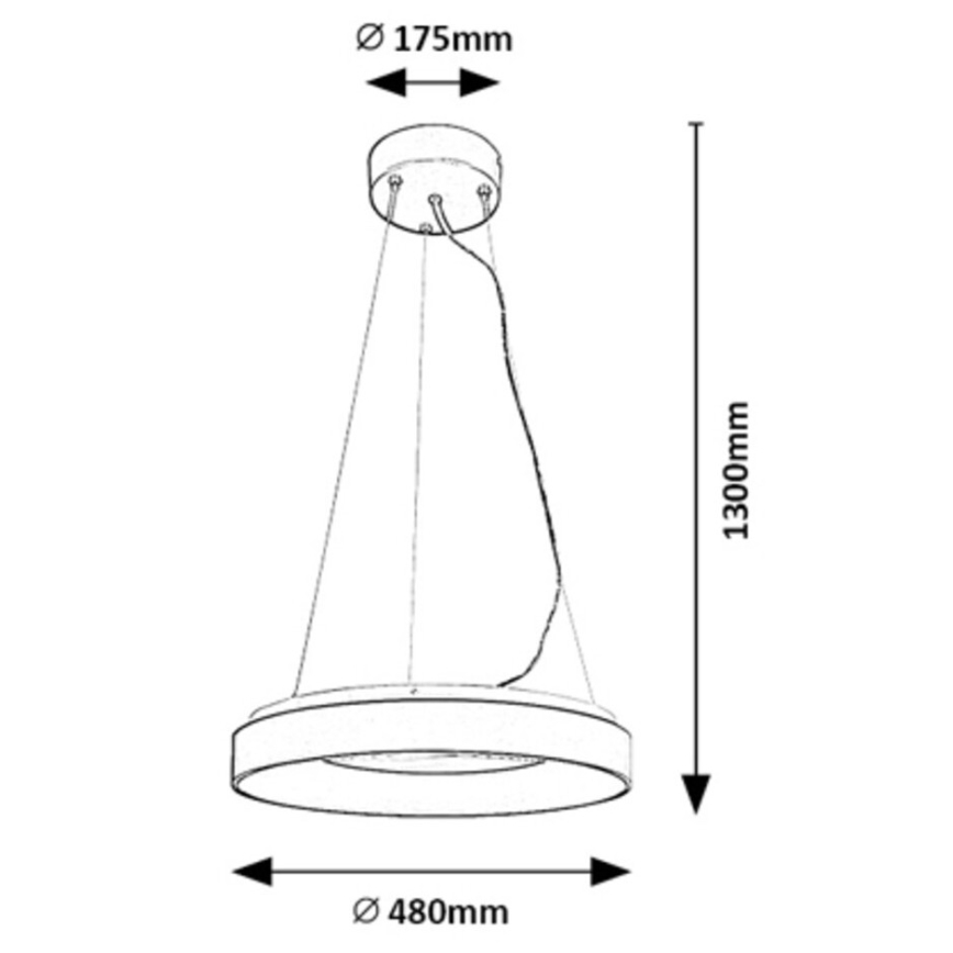 Rabalux - Lámpara de araña LED regulable LED/38W/230V 3000-6500K negro + control remoto