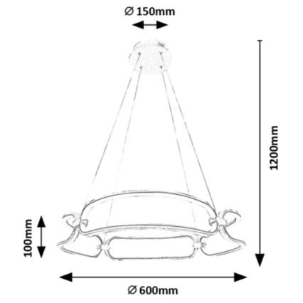 Rabalux - Lámpara LED colgante LED/67W/230V 4000K