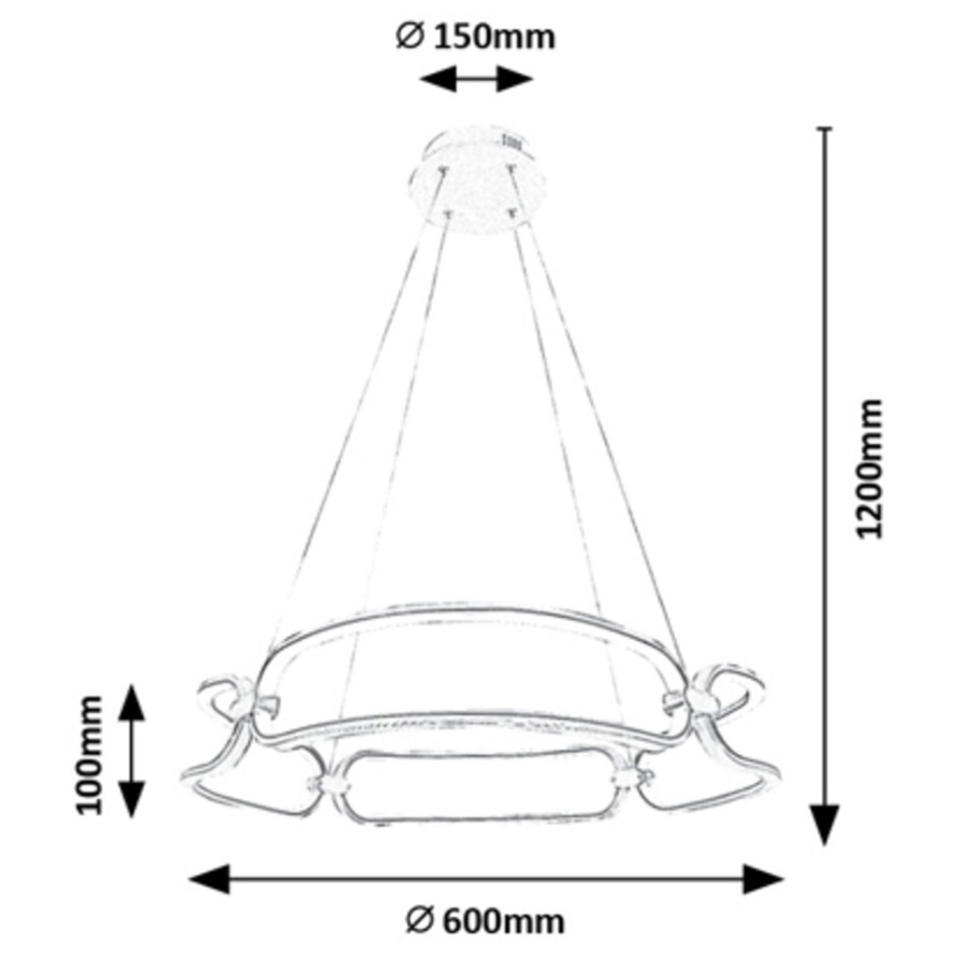 Rabalux - Lámpara LED colgante LED/67W/230V 4000K