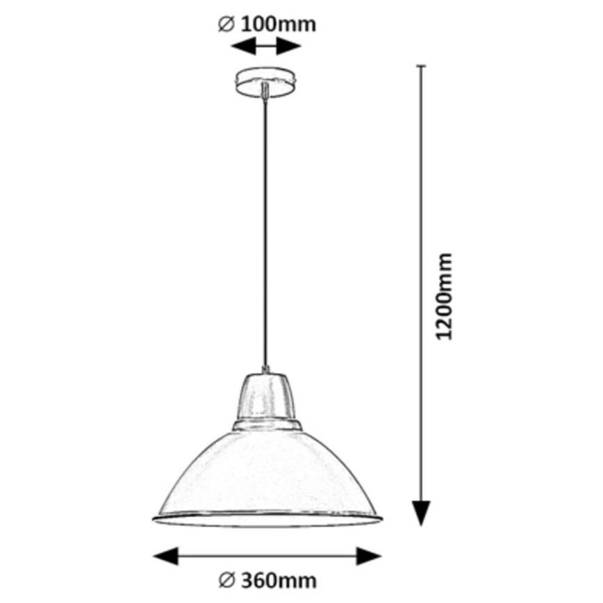 Rabalux - Lámpara colgante 1xE27/60W/230V negro