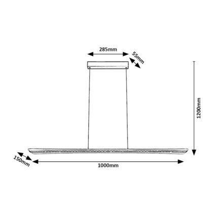 Rabalux - Lámpara LED colgante en cable LED/40W/230V 3000K