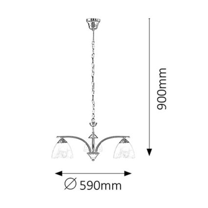 Rabalux - Lámpara colgante 3xE14/40W/230V