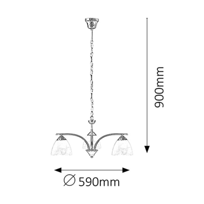 Rabalux - Lámpara colgante 3xE14/40W/230V