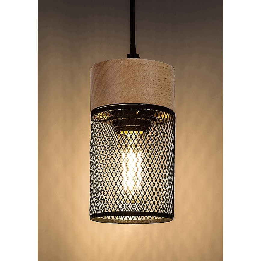 Rabalux - Lámpara colgante 1xE27/25W/230V haya