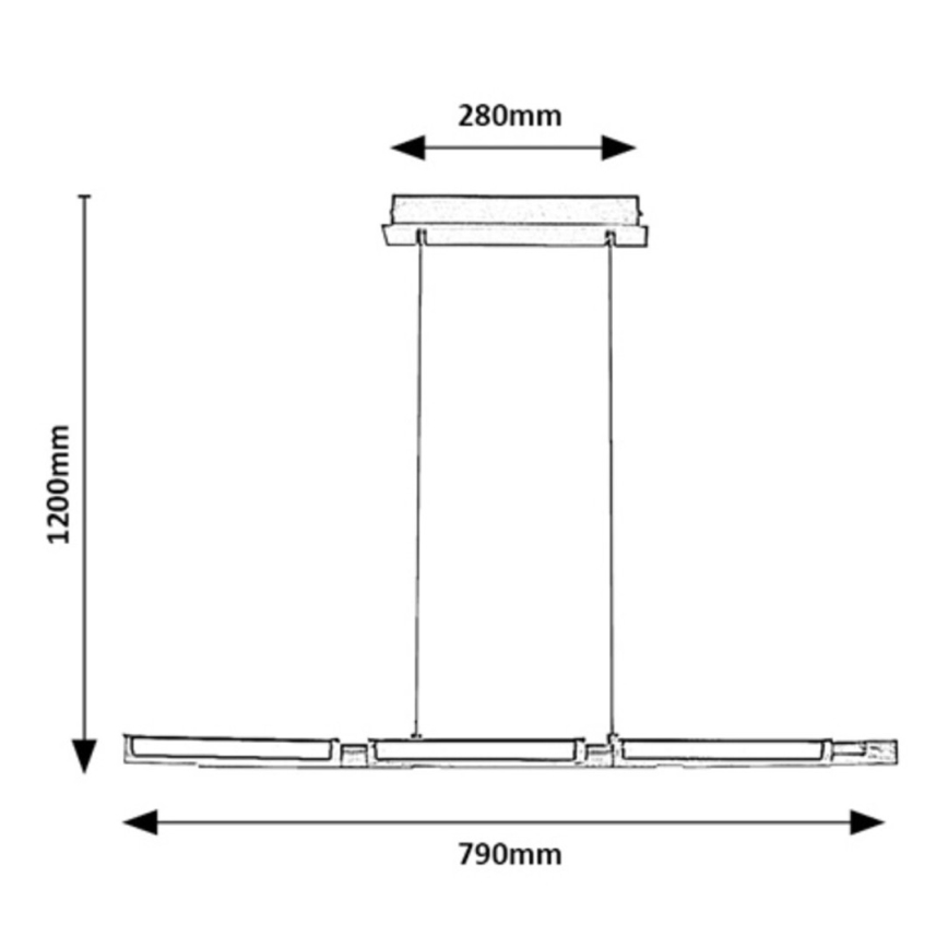 Rabalux - Lámpara LED colgante LED/30W/230V 3000K