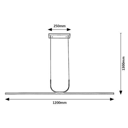 Rabalux - Lámpara LED colgante LED/25W/230V 3000K negro