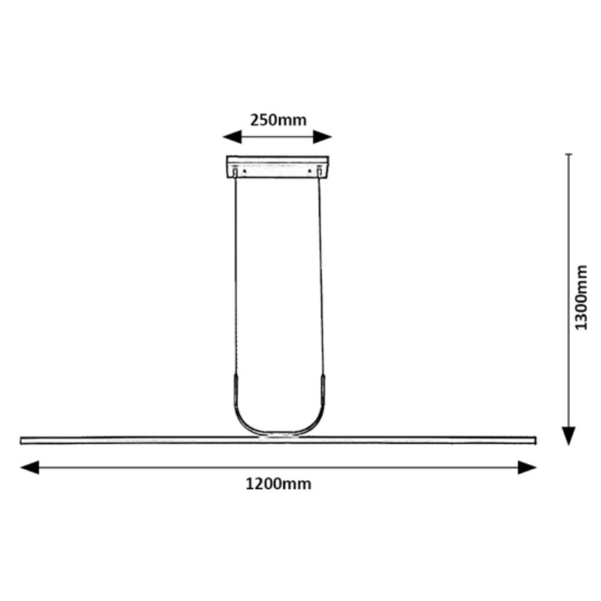 Rabalux - Lámpara LED colgante LED/25W/230V 3000K cromo brillante