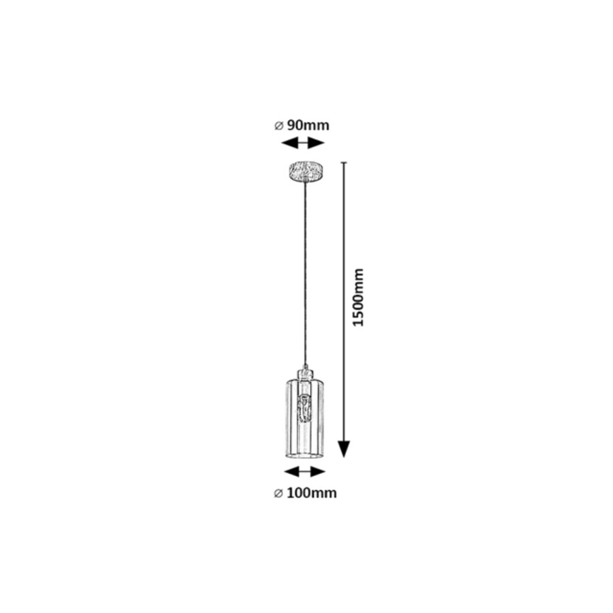 Rabalux - Lámpara colgante 1xE27/25W/230V roble