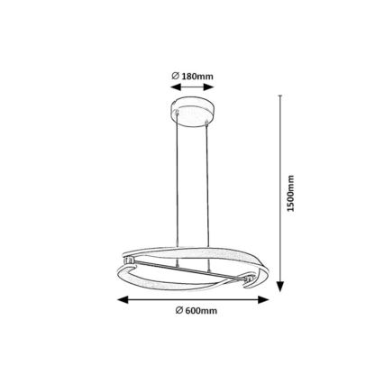 Rabalux - Lámpara colgante LED con cable LED/40W/230V 3000K