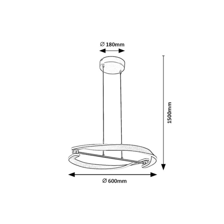Rabalux - Lámpara colgante LED con cable LED/40W/230V 3000K