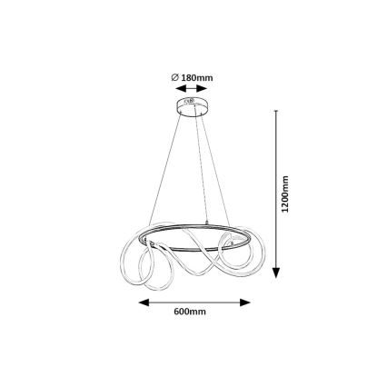 Rabalux - Lámpara LED colgante LED/54W/230V