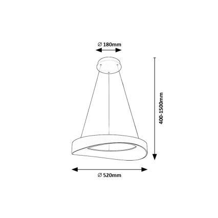 Rabalux - Lámpara LED colgante LED/56W/230V 3000K plata