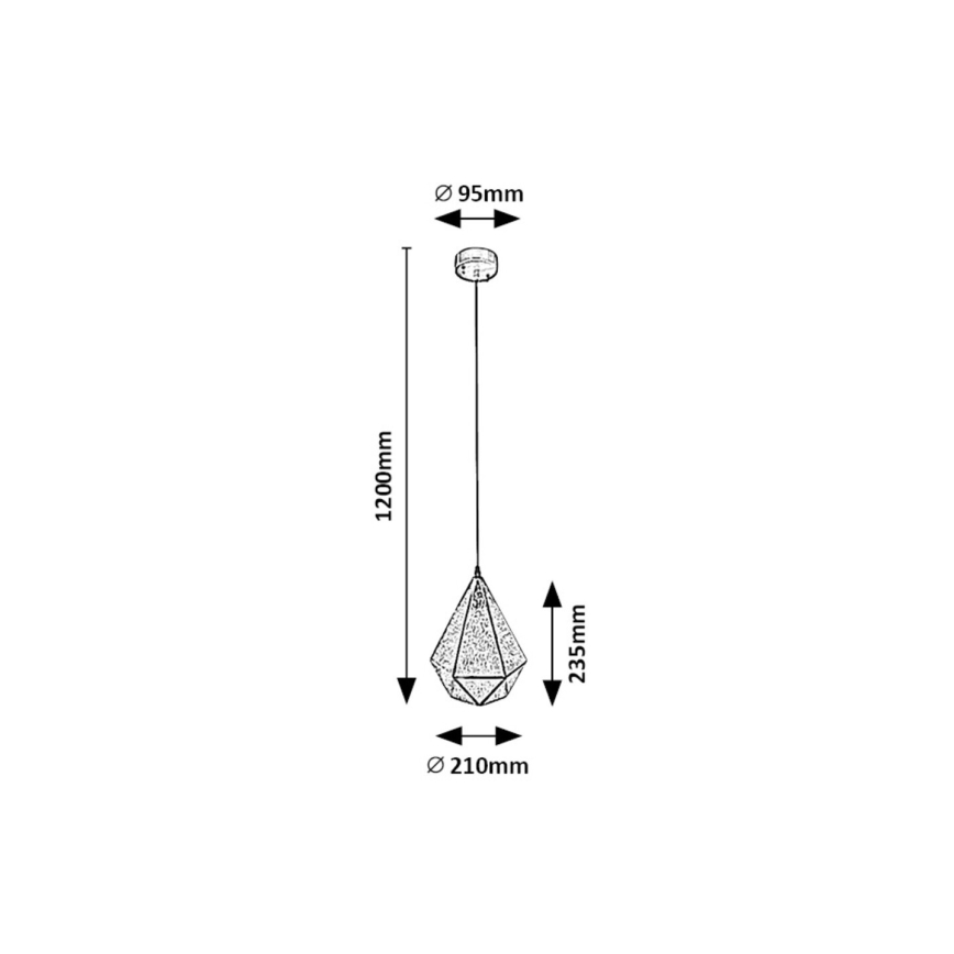 Rabalux - Lámpara de araña de cristal Tiffany en una cadena 1xE14/40W/230V azul/dorado