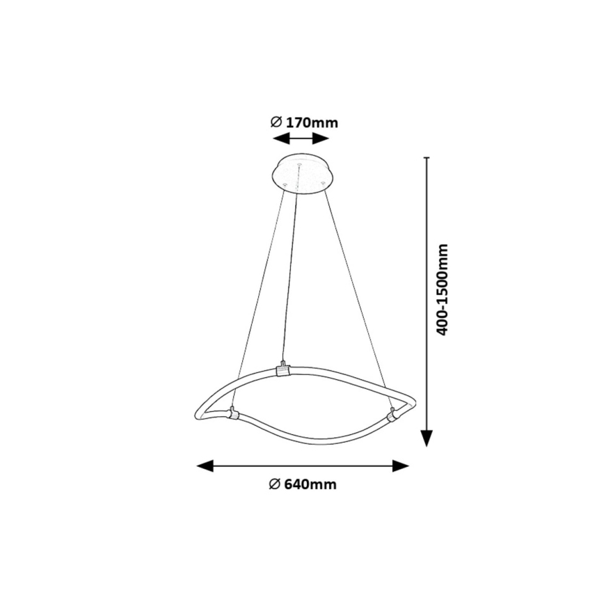 Rabalux - Lámpara LED colgante LED/34W/230V 4000K