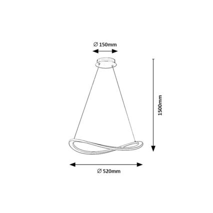 Rabalux - Lámpara colgante LED con cable LED/40W/230V 3000K