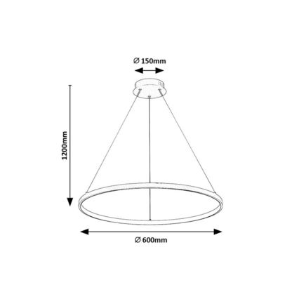 Rabalux - Lámpara colgante con cable LED/55W/230V 3000K
