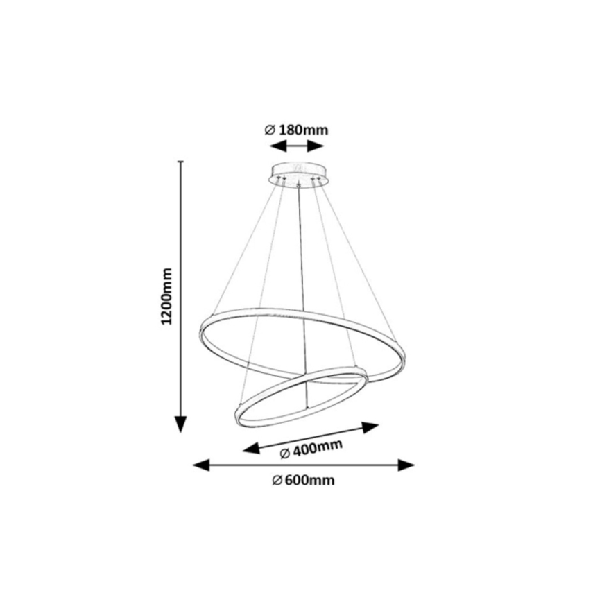 Rabalux - LED Lámpara colgante regulable con cable LED/75W/230V 3000-6500K + control remoto