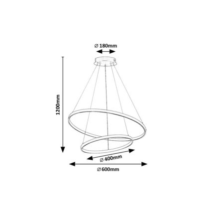 Rabalux - Lámpara colgante LED regulable con cable LED/75W/230V 3000-6500K + mando a distancia