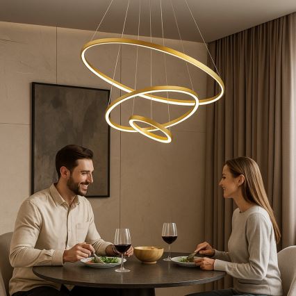 Rabalux - Lámpara colgante LED regulable con cable LED/90W/230V 3000-6500K + mando a distancia