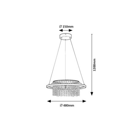 Rabalux - Lámpara colgante LED con cable LED/40W/230V 3000/3500/4000K